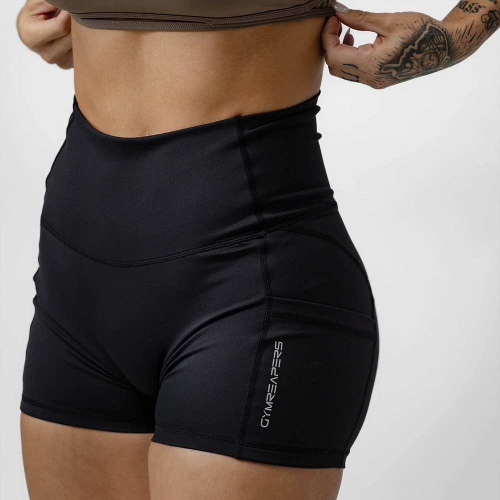 Gym Reaper’s Women's Black High-Waisted Shorts